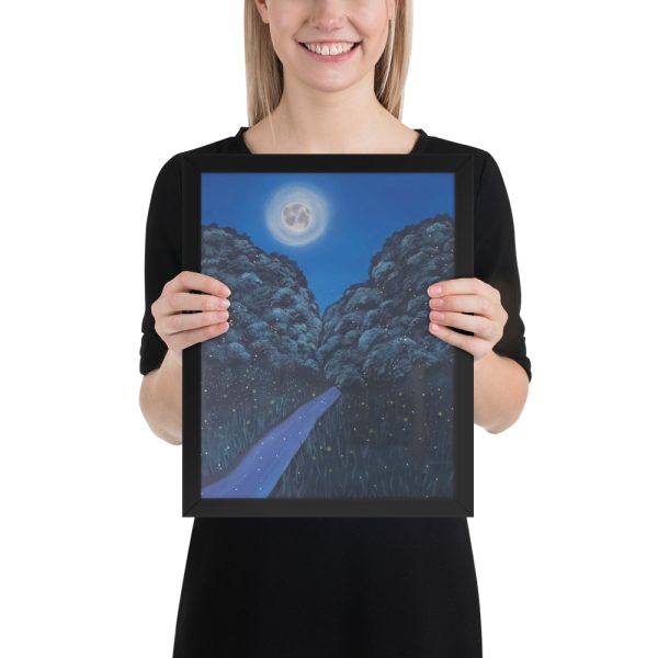 Moonlit Magic Forest (Framed Paper Print) - Image 3