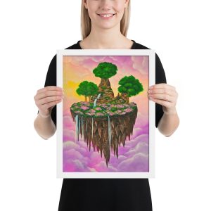 Island in the Clouds (Framed Paper Print)