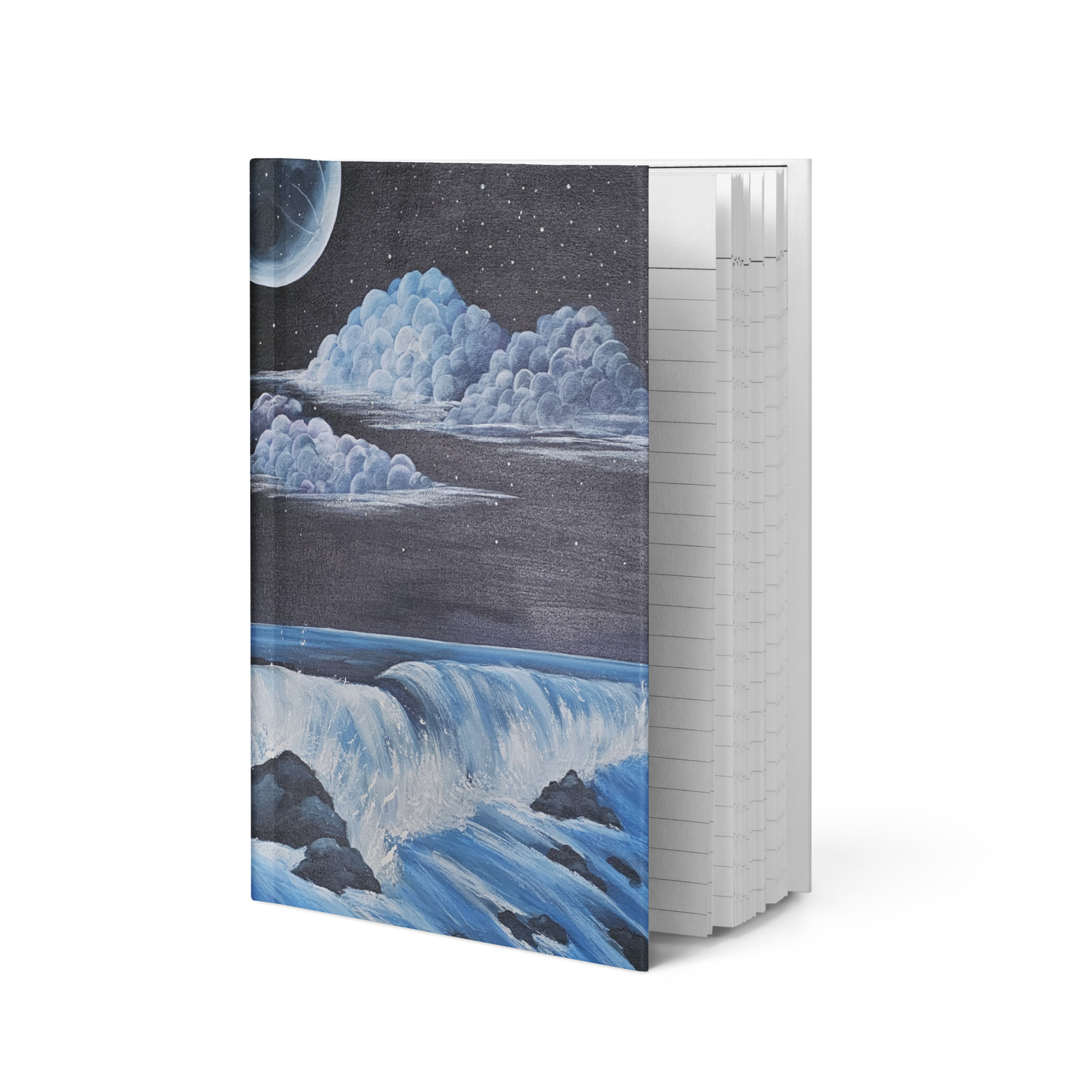 Hardcover journal matte (Moonlit Rocky Shores)