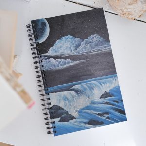 Spiral notebook (Moonlit Rocky Shores)