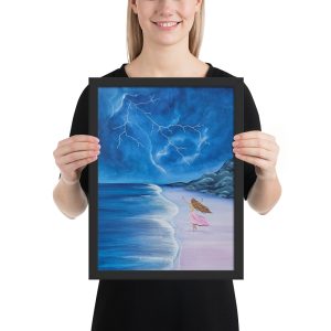 Dance through the Lightning (Framed paper poster)