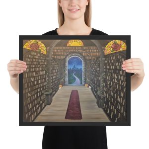 Library of the Realms (Framed paper poster)